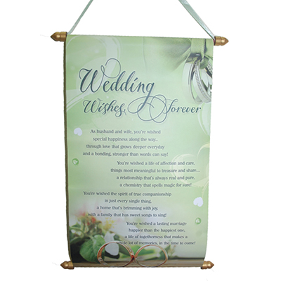 "Wedding Wishes Scroll message -888-003 - Click here to View more details about this Product